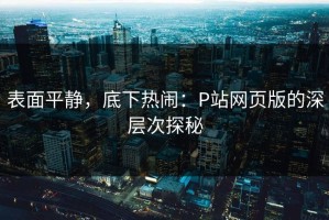 表面平静，底下热闹：P站网页版的深层次探秘