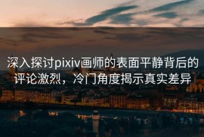 深入探讨pixiv画师的表面平静背后的评论激烈，冷门角度揭示真实差异