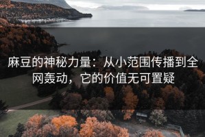 麻豆的神秘力量：从小范围传播到全网轰动，它的价值无可置疑