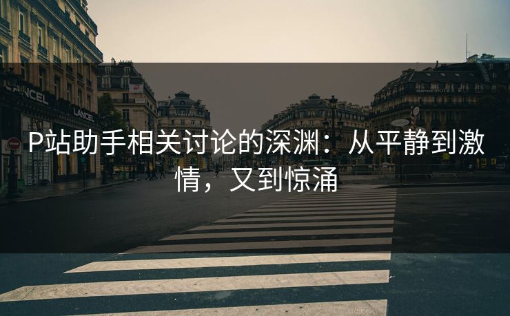 P站助手相关讨论的深渊：从平静到激情，又到惊涌