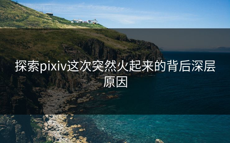 探索pixiv这次突然火起来的背后深层原因